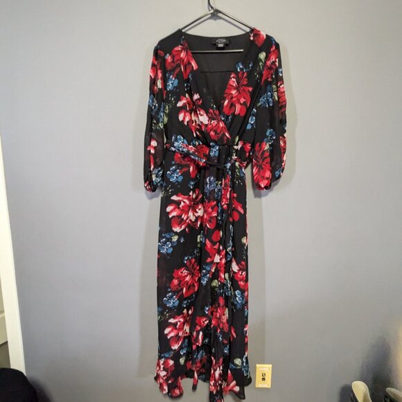 AdditionElle Floral Maxi Dress Chiffon Size 18 Women's Mid Size - Picture 4 of 6